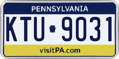 PA license plate KTU9031