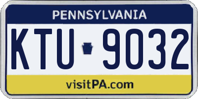 PA license plate KTU9032