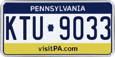 PA license plate KTU9033