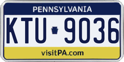 PA license plate KTU9036