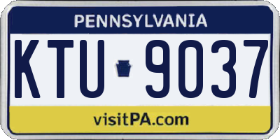 PA license plate KTU9037