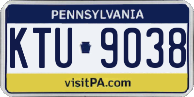 PA license plate KTU9038