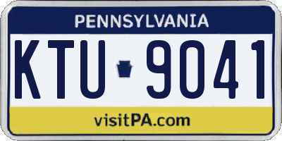 PA license plate KTU9041