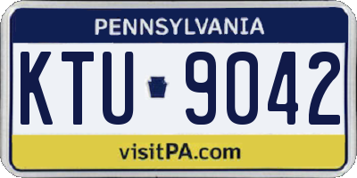 PA license plate KTU9042