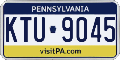 PA license plate KTU9045