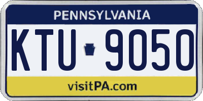 PA license plate KTU9050