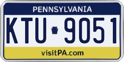PA license plate KTU9051