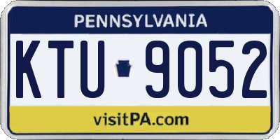 PA license plate KTU9052