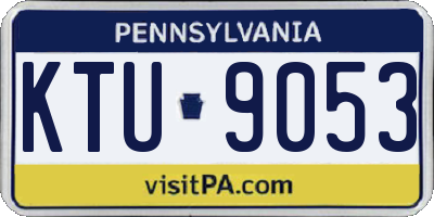 PA license plate KTU9053