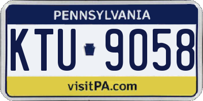 PA license plate KTU9058
