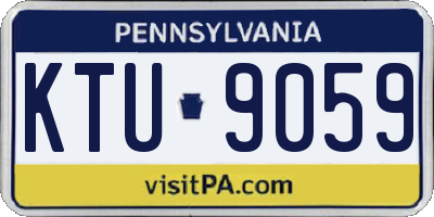 PA license plate KTU9059