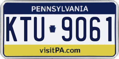 PA license plate KTU9061