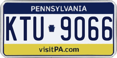 PA license plate KTU9066