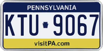 PA license plate KTU9067