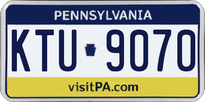 PA license plate KTU9070