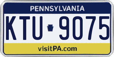 PA license plate KTU9075