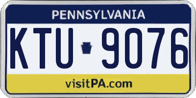 PA license plate KTU9076