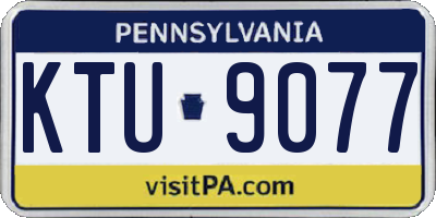 PA license plate KTU9077