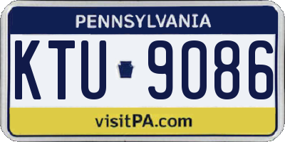 PA license plate KTU9086