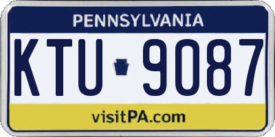 PA license plate KTU9087