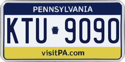 PA license plate KTU9090