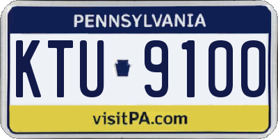 PA license plate KTU9100