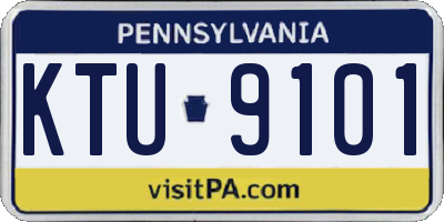 PA license plate KTU9101