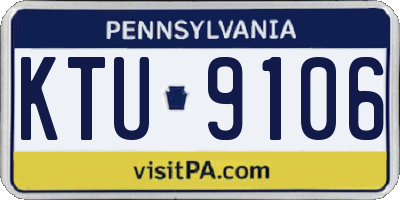 PA license plate KTU9106