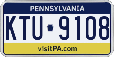 PA license plate KTU9108