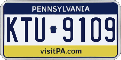 PA license plate KTU9109