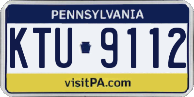 PA license plate KTU9112