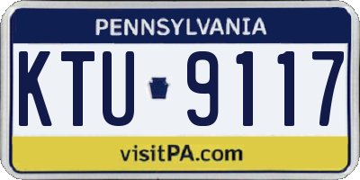 PA license plate KTU9117