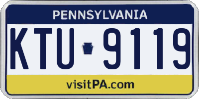 PA license plate KTU9119