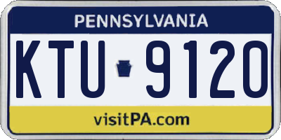PA license plate KTU9120