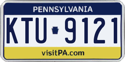 PA license plate KTU9121
