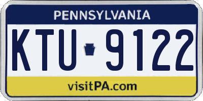 PA license plate KTU9122