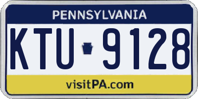 PA license plate KTU9128