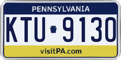 PA license plate KTU9130