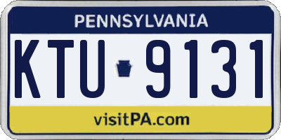 PA license plate KTU9131