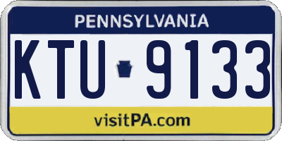 PA license plate KTU9133