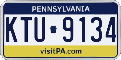 PA license plate KTU9134