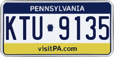 PA license plate KTU9135