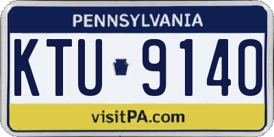 PA license plate KTU9140