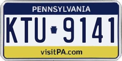 PA license plate KTU9141