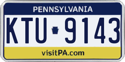 PA license plate KTU9143