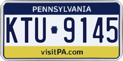 PA license plate KTU9145