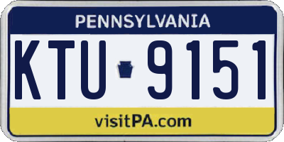 PA license plate KTU9151