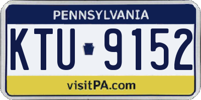 PA license plate KTU9152