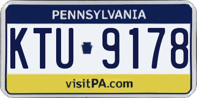 PA license plate KTU9178