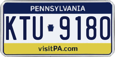 PA license plate KTU9180